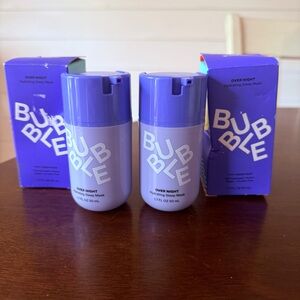 Bubble Skincare Over Night
Hydrating Sleep Mask 1.7 FI Oz Lot Of 2 NEW!